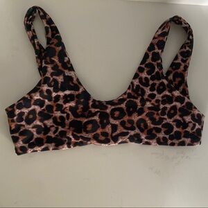 Leopard bikini top